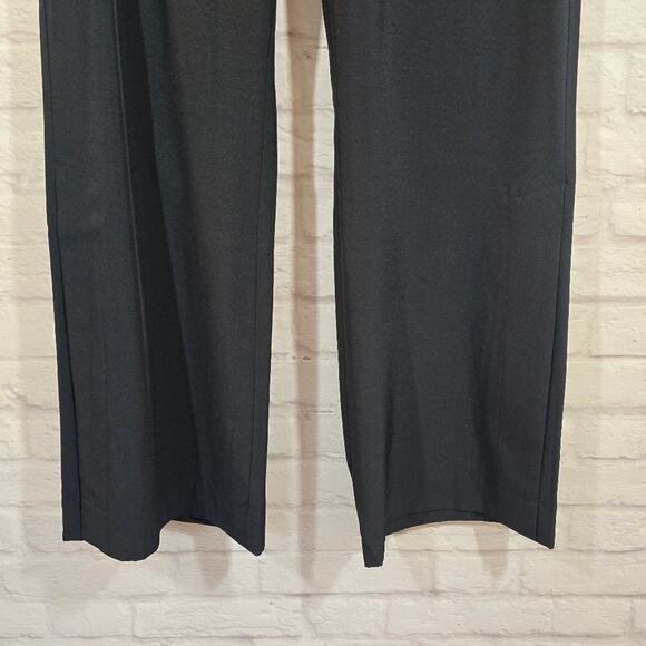 MO Soft Surroundings Black Flare Full Length Pants NWT Sz M 10 12 Active Pull On - Picture 3 of 12